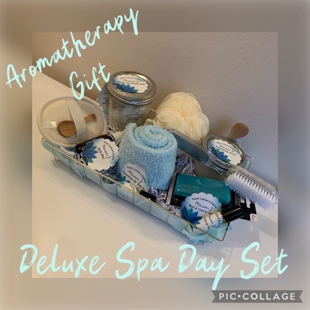 Aromatherapy Deluxe Spa Day self care handcrafted organic bath body hand feet